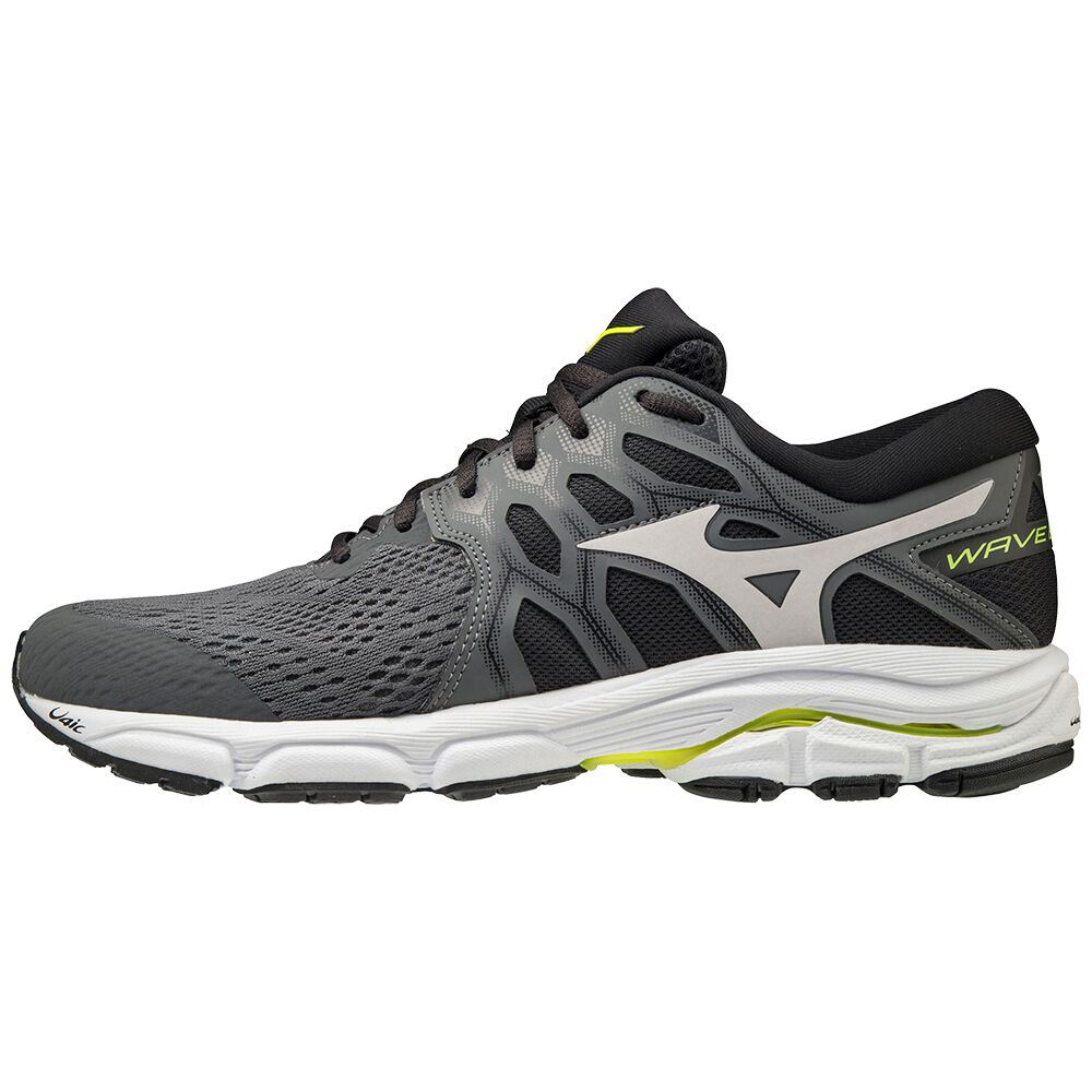 Mizuno Wave Equate 4 - Erkek Koşu Ayakkabısı - Gri/Sarı Türkiye (QLBUIF-815)